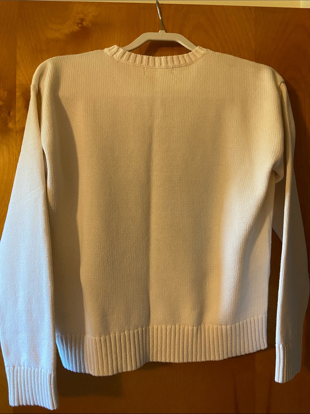 Ralph Lauren Cream Crewneck Sweater with Crest Motif - Picture 7 of 8